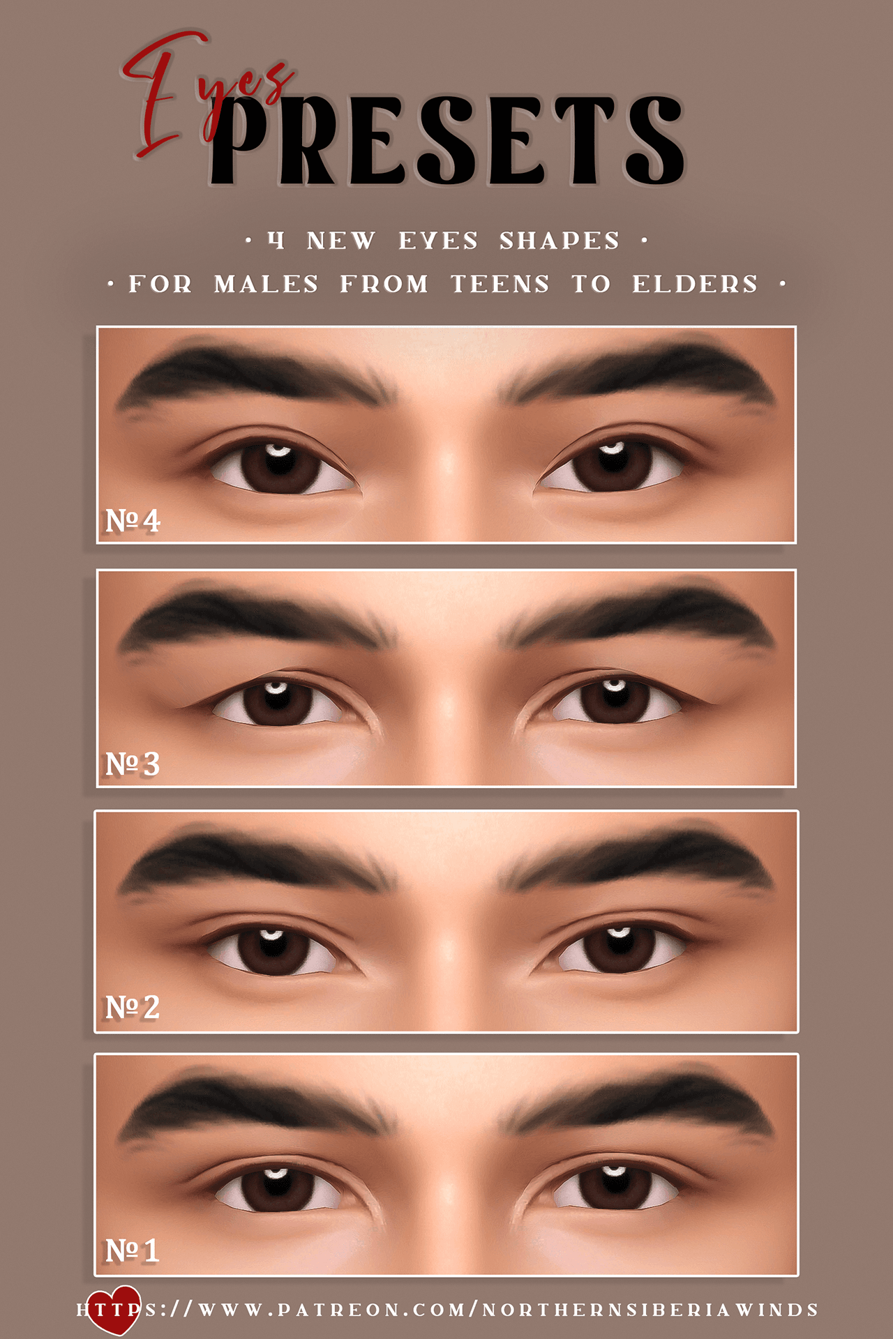 Галерея мода Пресеты для мужчин Male Presets Face Collection #1